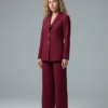 1780954128511-306kqro Lüks Bordo Kumaş Blazer Ceket ve Geniş Paça Pantolon Takım | Butik B2B Kadın Giyim