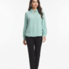 1781696587932-5oktudx İnci Detaylı Yaka Vual Bluz - Mint Yeşili Kadın Ofis Bluzu