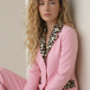 1781730527815-zkblgff Pembe Kumaş Leopar Detay Takım | Blazer ve Flared Pantolon B2B