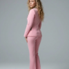 1781730530019-cg6uulh Pembe Kumaş Leopar Detay Takım | Blazer ve Flared Pantolon B2B