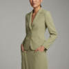 1781858096056-55wostf Sage Yeşil Minimalist Blazer ve Asimetrik Etek Takım