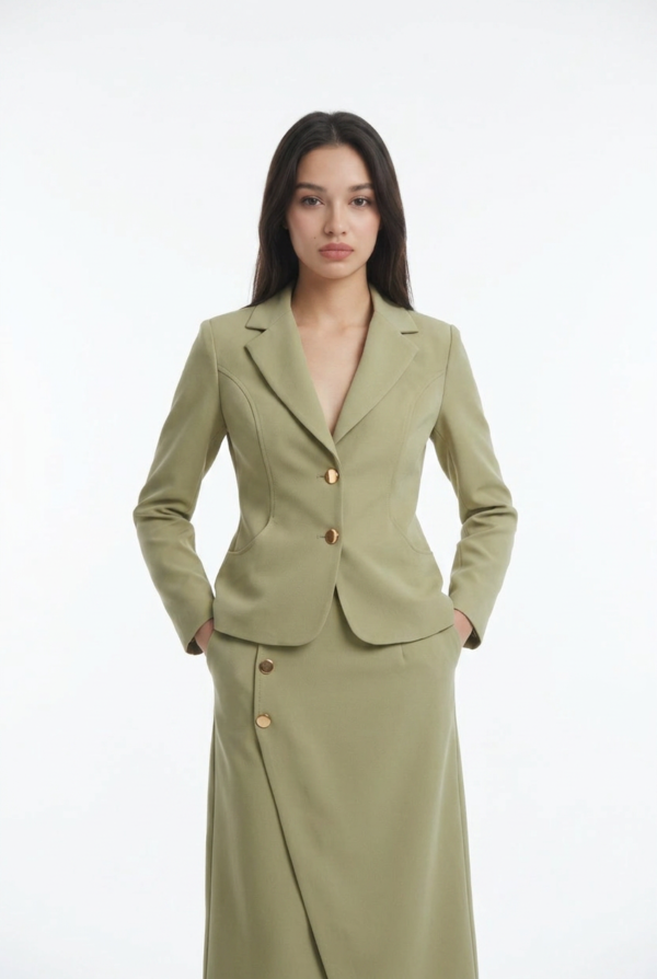 1782046587518-mcziem1 Çağla Yeşili Blazer Etek Takımı: Dokulu Kumaş, Modern Kesim